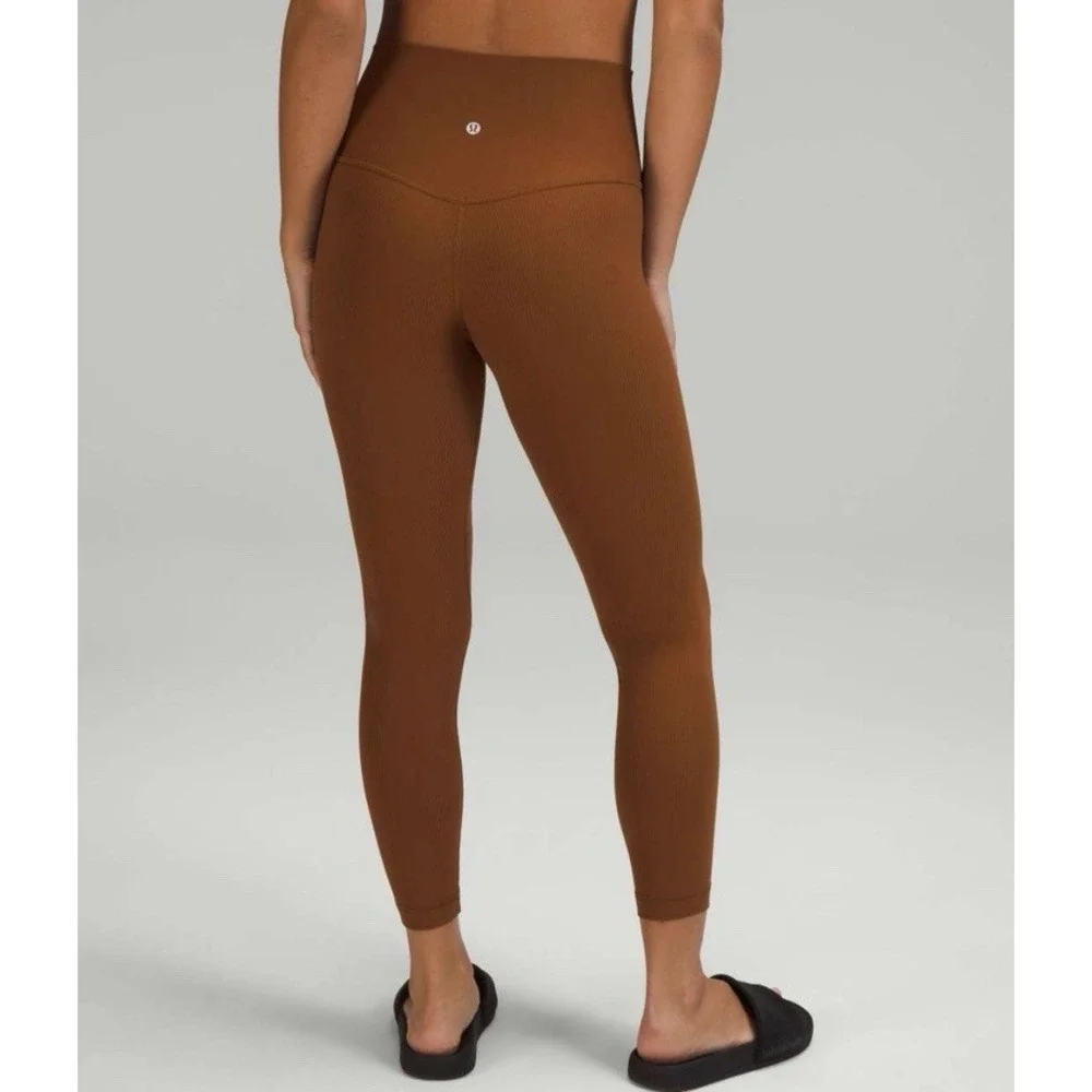 Lululemon Align High Rise Ribbed Pant Legging Size 6 Roasted Brown Yoga Workout